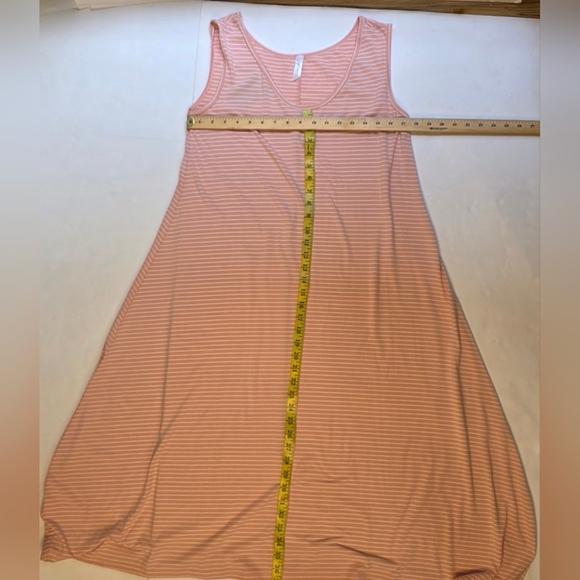 Gilmore Bamboo Pink And White Striped Tank Dress S/M New With Tags - Picture 7 of 15
